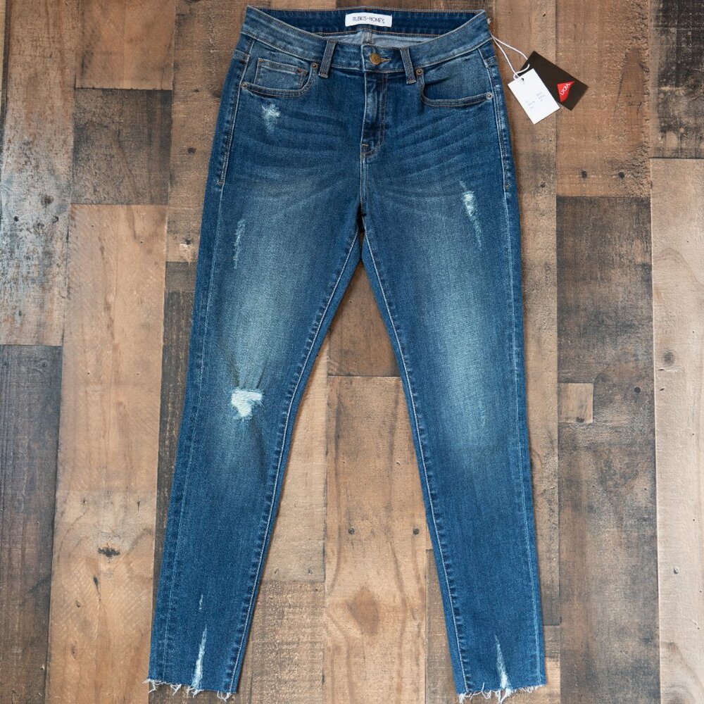 🆕 Lycra Stretch Dark Wash Skinny Jeans - Size 4/27 - Picture 3 of 14